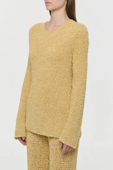 Gabriela Hearst Crescenta Knit Sweater in Hay Silk Cashmere Linen | Thumbnail 5 Gabriela Hearst Crescenta Knit Sweater in Hay Silk Cashmere Linen | Thumbnail 5