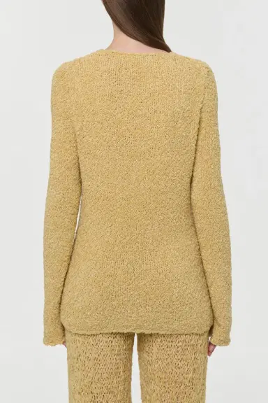 Gabriela Hearst Crescenta Knit Sweater in Hay Silk Cashmere Linen | Thumbnail 6 Gabriela Hearst Crescenta Knit Sweater in Hay Silk Cashmere Linen | Thumbnail 6