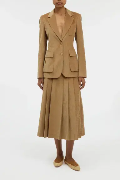 Gabriela Hearst Louisa Blazer in Camel Sea island Cotton Corduroy | Thumbnail 2 Gabriela Hearst Louisa Blazer in Camel Sea island Cotton Corduroy | Thumbnail 2