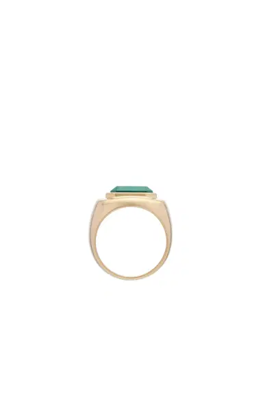 Gabriela Hearst Large Ring in 18K Yellow Gold & Malachite Stone | Thumbnail 5 Gabriela Hearst Large Ring in 18K Yellow Gold & Malachite Stone | Thumbnail 5