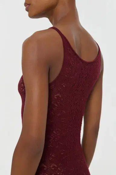 Gabriela Hearst Meridian Lace Knit Maxi Dress in Bordeaux Merino Wool with Lining | Thumbnail 7 Gabriela Hearst Meridian Lace Knit Maxi Dress in Bordeaux Merino Wool with Lining | Thumbnail 7