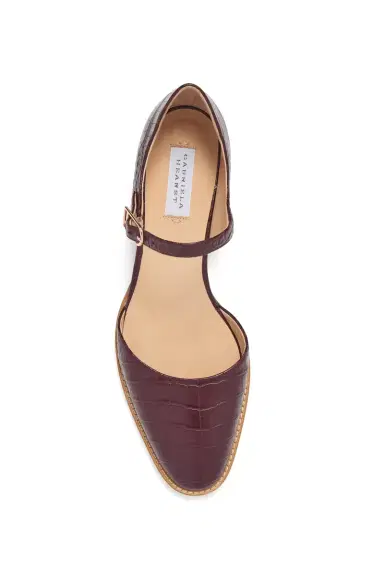 Gabriela Hearst Riley Sandal in Bordeaux Crocodile Embossed Leather | Thumbnail 5 Gabriela Hearst Riley Sandal in Bordeaux Crocodile Embossed Leather | Thumbnail 5