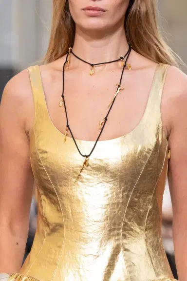 Gabriela Hearst Isai Maxi Dress in Metallic Gold Linen Twill | Thumbnail 4 Gabriela Hearst Isai Maxi Dress in Metallic Gold Linen Twill | Thumbnail 4