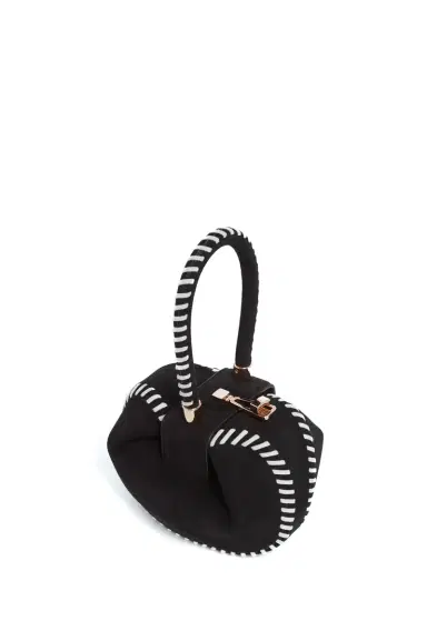Gabriela Hearst Whipstitch Demi Bag in Black Suede | Thumbnail 3 Gabriela Hearst Whipstitch Demi Bag in Black Suede | Thumbnail 3