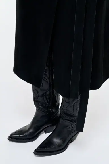 Gabriela Hearst Capitana Cowboy Boot in Black Leather | Thumbnail 2 Gabriela Hearst Capitana Cowboy Boot in Black Leather | Thumbnail 2
