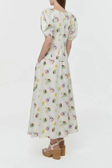 Gabriela Hearst Penelope Mia's Flowers Maxi Skirt in Muli Printed Linen Twill | Thumbnail 4 Gabriela Hearst Penelope Mia's Flowers Maxi Skirt in Muli Printed Linen Twill | Thumbnail 4
