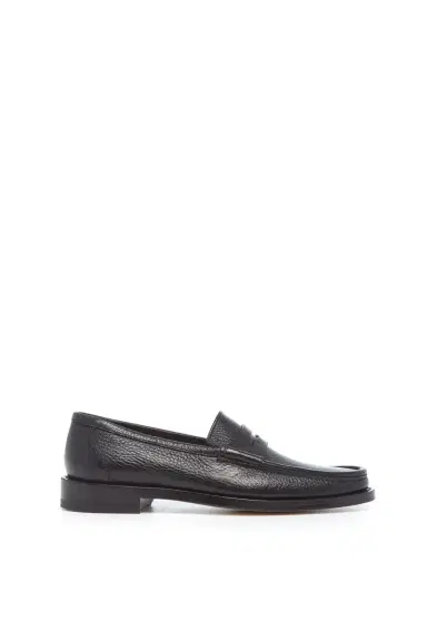 Gabriela Hearst Pierre Loafer in Black Textured Leather | Thumbnail 1 Gabriela Hearst Pierre Loafer in Black Textured Leather | Thumbnail 1