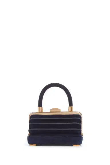 Gabriela Hearst Mini Diana Bag in Navy Suede | Thumbnail 2 Gabriela Hearst Mini Diana Bag in Navy Suede | Thumbnail 2