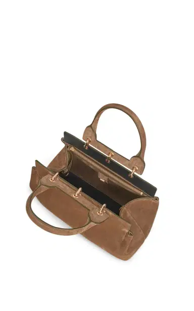 Gabriela Hearst Small Amethyst Tote Bag in Dark Sand Suede | Thumbnail 4 Gabriela Hearst Small Amethyst Tote Bag in Dark Sand Suede | Thumbnail 4