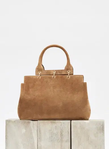 Gabriela Hearst Small Amethyst Tote Bag in Dark Sand Suede | Thumbnail 6 Gabriela Hearst Small Amethyst Tote Bag in Dark Sand Suede | Thumbnail 6