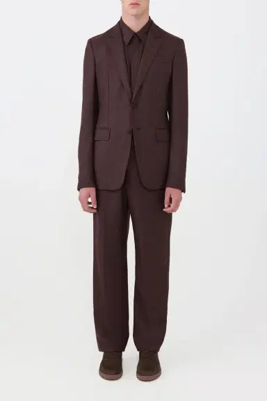 Gabriela Hearst Irving Jacket in Burnt Sienna Wool Cashmere Flannel | Thumbnail 2 Gabriela Hearst Irving Jacket in Burnt Sienna Wool Cashmere Flannel | Thumbnail 2