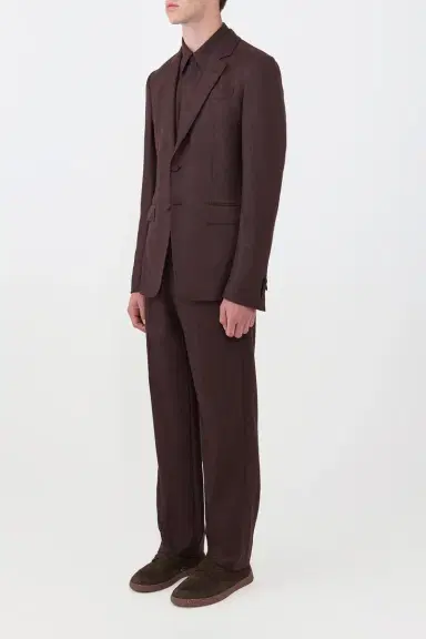 Gabriela Hearst Irving Jacket in Burnt Sienna Wool Cashmere Flannel | Thumbnail 3 Gabriela Hearst Irving Jacket in Burnt Sienna Wool Cashmere Flannel | Thumbnail 3