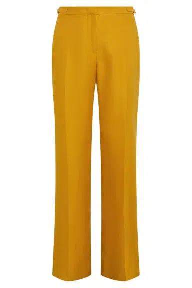 Gabriela Hearst Vesta Flare Pant in Golden Birch Linen Twill | Thumbnail 1 Gabriela Hearst Vesta Flare Pant in Golden Birch Linen Twill | Thumbnail 1