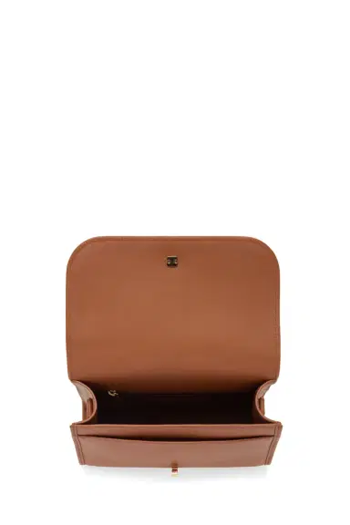 Gabriela Hearst Medium Leonora Flap Bag in Cognac Leather with Braided Strap | Thumbnail 4 Gabriela Hearst Medium Leonora Flap Bag in Cognac Leather with Braided Strap | Thumbnail 4