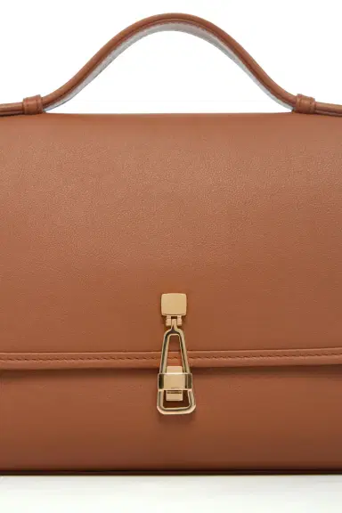 Gabriela Hearst Medium Leonora Flap Bag in Cognac Leather with Braided Strap | Thumbnail 5 Gabriela Hearst Medium Leonora Flap Bag in Cognac Leather with Braided Strap | Thumbnail 5
