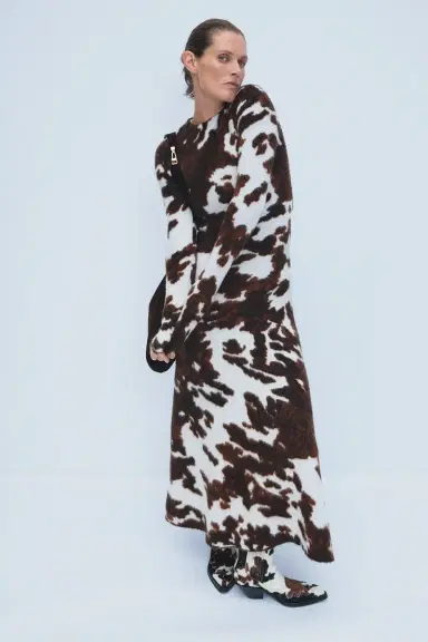Gabriela Hearst Atticus Knit Maxi Dress in Cognac Multi Cashmere | Thumbnail 2 Gabriela Hearst Atticus Knit Maxi Dress in Cognac Multi Cashmere | Thumbnail 2