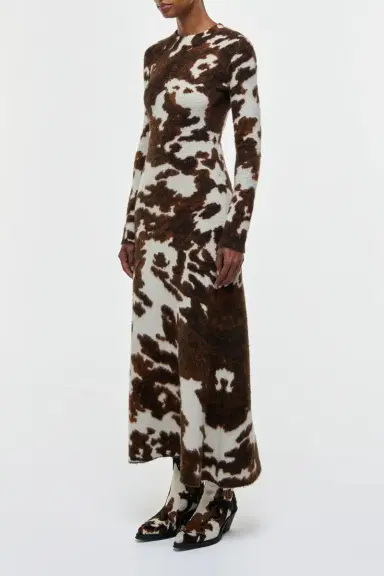 Gabriela Hearst Atticus Knit Maxi Dress in Cognac Multi Cashmere | Thumbnail 4 Gabriela Hearst Atticus Knit Maxi Dress in Cognac Multi Cashmere | Thumbnail 4
