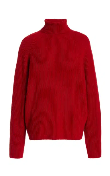Gabriela Hearst Wigman Knit Turtleneck Sweater in Scarlet Red Cashmere | Thumbnail 1 Gabriela Hearst Wigman Knit Turtleneck Sweater in Scarlet Red Cashmere | Thumbnail 1