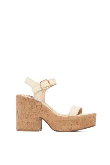 Gabriela Hearst Sardis Platform Sandal in Cream Nappa Leather | Thumbnail 1 Gabriela Hearst Sardis Platform Sandal in Cream Nappa Leather | Thumbnail 1