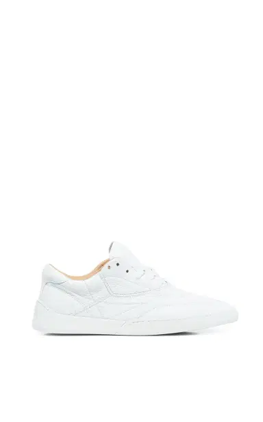 Gabriela Hearst Ohio Slip-on Sneaker in White Textured Leather | Thumbnail 1 Gabriela Hearst Ohio Slip-on Sneaker in White Textured Leather | Thumbnail 1