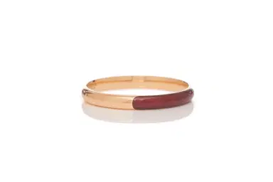 Gabriela Hearst Bangle in 18K Rose Gold & Vitreous Red Enamel | Thumbnail 2 Gabriela Hearst Bangle in 18K Rose Gold & Vitreous Red Enamel | Thumbnail 2