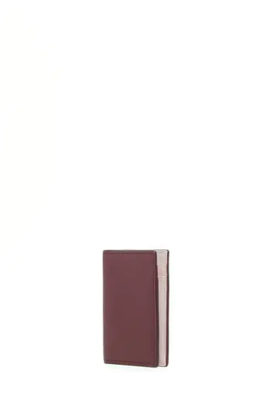 Gabriela Hearst Simple Card Wallet in Bordeaux & Pink Leather | Thumbnail 2 Gabriela Hearst Simple Card Wallet in Bordeaux & Pink Leather | Thumbnail 2