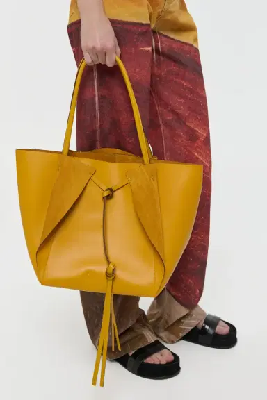 Gabriela Hearst Marija Tote Bag in Golden Birch Nappa Leather | Thumbnail 2 Gabriela Hearst Marija Tote Bag in Golden Birch Nappa Leather | Thumbnail 2
