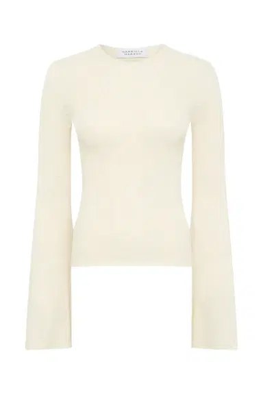 Gabriela Hearst Rafa Knit Top in Off White Mulberry Silk | Thumbnail 1 Gabriela Hearst Rafa Knit Top in Off White Mulberry Silk | Thumbnail 1