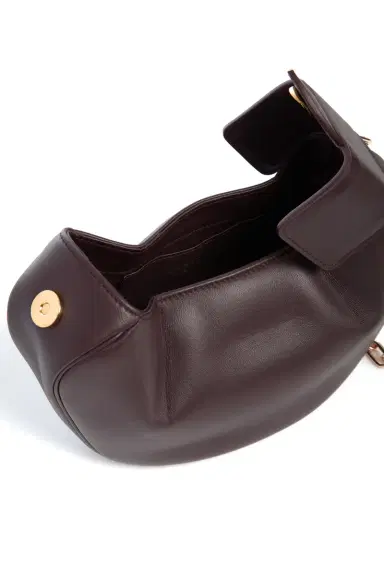 Gabriela Hearst Soft Demi Clutch with Chain in Bordeaux Nappa Leather | Thumbnail 5 Gabriela Hearst Soft Demi Clutch with Chain in Bordeaux Nappa Leather | Thumbnail 5