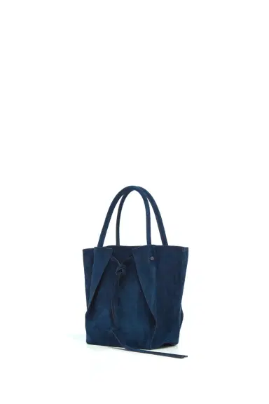 Gabriela Hearst Small Marija Tote Bag in Navy Suede | Thumbnail 3 Gabriela Hearst Small Marija Tote Bag in Navy Suede | Thumbnail 3