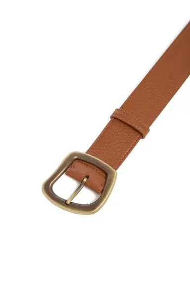 Gabriela Hearst Medium Simone Belt in Cognac Textured Leather | Thumbnail 3 Gabriela Hearst Medium Simone Belt in Cognac Textured Leather | Thumbnail 3
