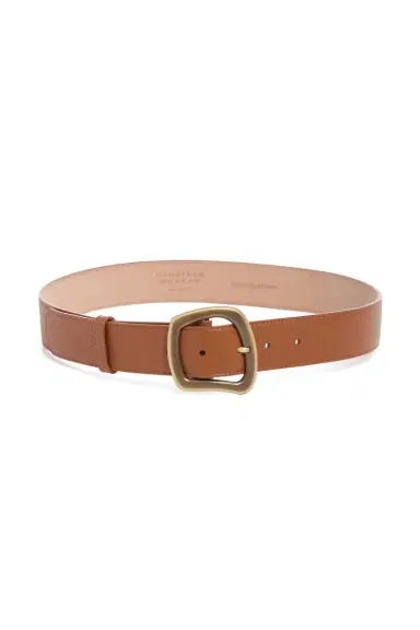 Gabriela Hearst Medium Simone Belt in Cognac Textured Leather | Thumbnail 1 Gabriela Hearst Medium Simone Belt in Cognac Textured Leather | Thumbnail 1