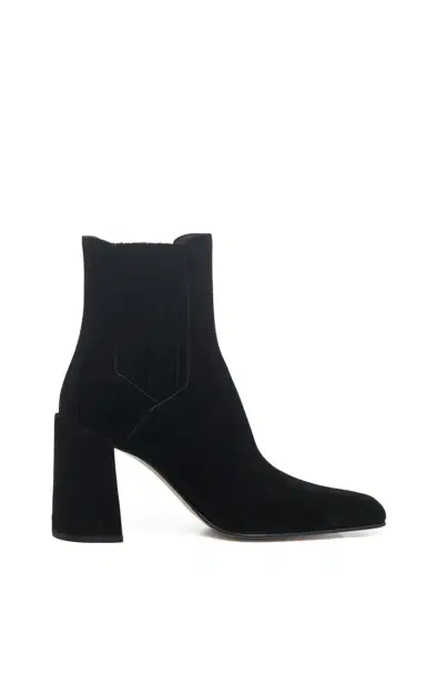 Gabriela Hearst Luke High Heel Ankle Boot in Black Suede | Thumbnail 1 Gabriela Hearst Luke High Heel Ankle Boot in Black Suede | Thumbnail 1