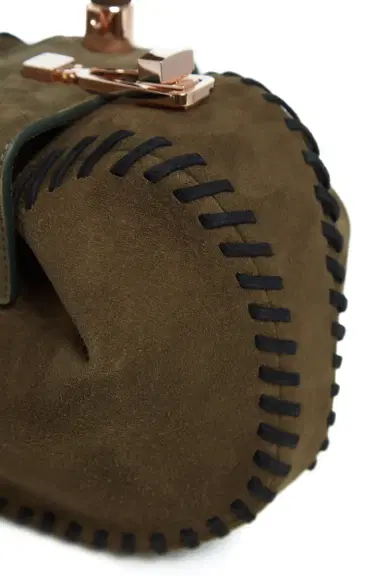Gabriela Hearst Whipstitch Demi Bag in Olive Suede | Thumbnail 5 Gabriela Hearst Whipstitch Demi Bag in Olive Suede | Thumbnail 5