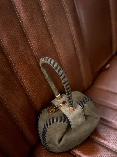 Gabriela Hearst Whipstitch Demi Bag in Olive Suede | Thumbnail 8 Gabriela Hearst Whipstitch Demi Bag in Olive Suede | Thumbnail 8