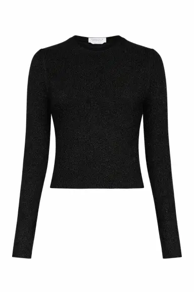 Gabriela Hearst Praedics Knit Sweater in Black Mulberry Silk | Thumbnail 1 Gabriela Hearst Praedics Knit Sweater in Black Mulberry Silk | Thumbnail 1