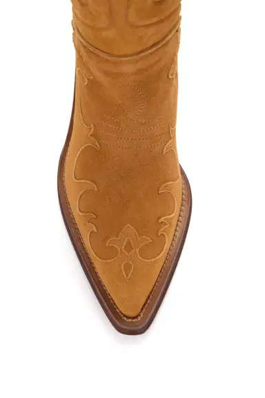 Gabriela Hearst Capitana Cowboy Boot in Cashew Suede | Thumbnail 4 Gabriela Hearst Capitana Cowboy Boot in Cashew Suede | Thumbnail 4
