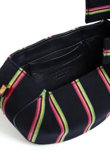 Gabriela Hearst Striped Demi Bag in Navy Wool | Thumbnail 5 Gabriela Hearst Striped Demi Bag in Navy Wool | Thumbnail 5