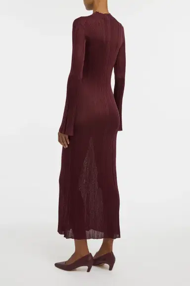 Gabriela Hearst Atira Knit Maxi Dress in Bordeaux Silk | Thumbnail 5 Gabriela Hearst Atira Knit Maxi Dress in Bordeaux Silk | Thumbnail 5