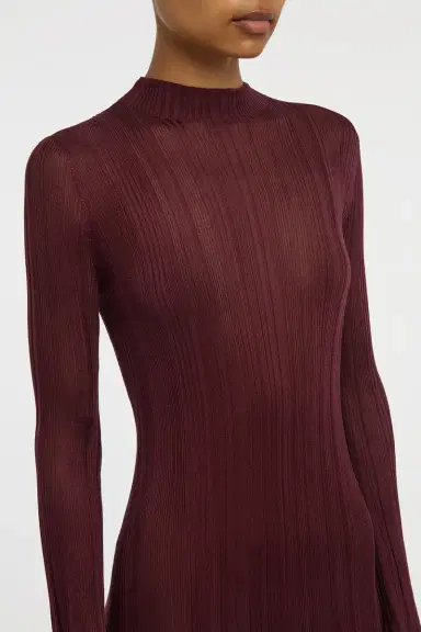 Gabriela Hearst Atira Knit Maxi Dress in Bordeaux Silk | Thumbnail 6 Gabriela Hearst Atira Knit Maxi Dress in Bordeaux Silk | Thumbnail 6