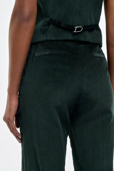 Gabriela Hearst Vesta Flare Pant in English Green Sea Island Cotton Corduroy | Thumbnail 6 Gabriela Hearst Vesta Flare Pant in English Green Sea Island Cotton Corduroy | Thumbnail 6