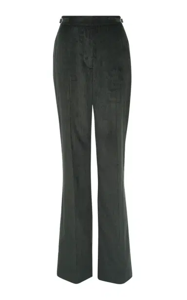 Gabriela Hearst Vesta Flare Pant in English Green Sea Island Cotton Corduroy | Thumbnail 1 Gabriela Hearst Vesta Flare Pant in English Green Sea Island Cotton Corduroy | Thumbnail 1