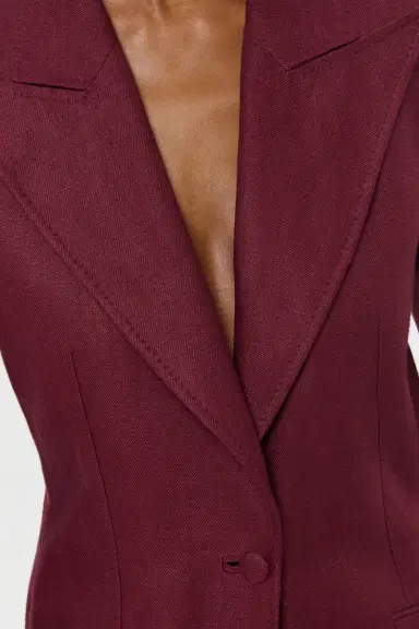 Gabriela Hearst Leiva Blazer in Bordeaux Linen Twill | Thumbnail 6 Gabriela Hearst Leiva Blazer in Bordeaux Linen Twill | Thumbnail 6