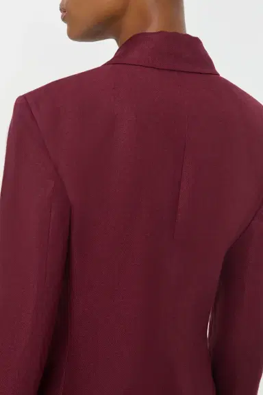 Gabriela Hearst Leiva Blazer in Bordeaux Linen Twill | Thumbnail 7 Gabriela Hearst Leiva Blazer in Bordeaux Linen Twill | Thumbnail 7