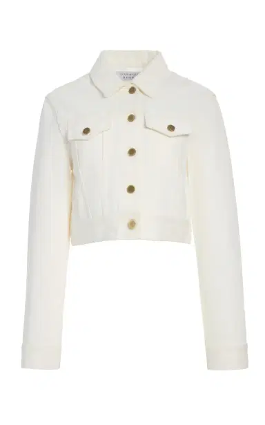 Gabriela Hearst Bronte Jacket in White Recycled Cotton Denim | Thumbnail 1 Gabriela Hearst Bronte Jacket in White Recycled Cotton Denim | Thumbnail 1