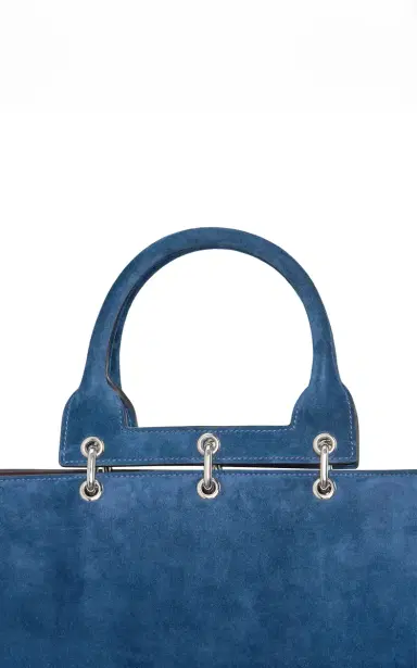 Gabriela Hearst Small Amethyst Tote Bag in Navy Suede | Thumbnail 4 Gabriela Hearst Small Amethyst Tote Bag in Navy Suede | Thumbnail 4