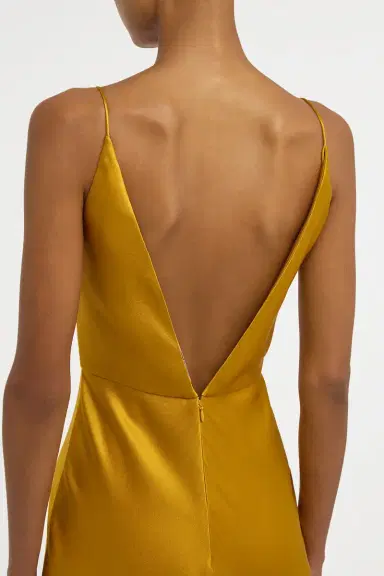 Gabriela Hearst Brigita Slip Maxi Dress in Golden Birch Silk Satin | Thumbnail 6 Gabriela Hearst Brigita Slip Maxi Dress in Golden Birch Silk Satin | Thumbnail 6