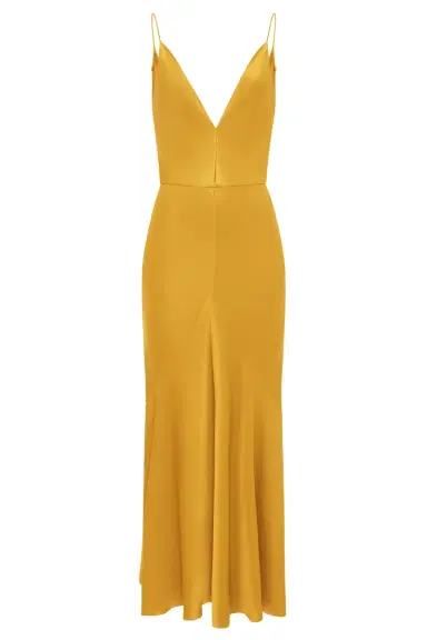 Gabriela Hearst Brigita Slip Maxi Dress in Golden Birch Silk Satin | Thumbnail 1 Gabriela Hearst Brigita Slip Maxi Dress in Golden Birch Silk Satin | Thumbnail 1