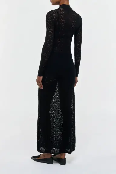 Gabriela Hearst Anya Knit Maxi Dress in Black Merino Wool Cashmere | Thumbnail 4 Gabriela Hearst Anya Knit Maxi Dress in Black Merino Wool Cashmere | Thumbnail 4