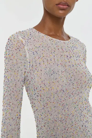 Gabriela Hearst Chandra Knit Maxi Dress in Multi Beaded Cashmere Silk | Thumbnail 5 Gabriela Hearst Chandra Knit Maxi Dress in Multi Beaded Cashmere Silk | Thumbnail 5